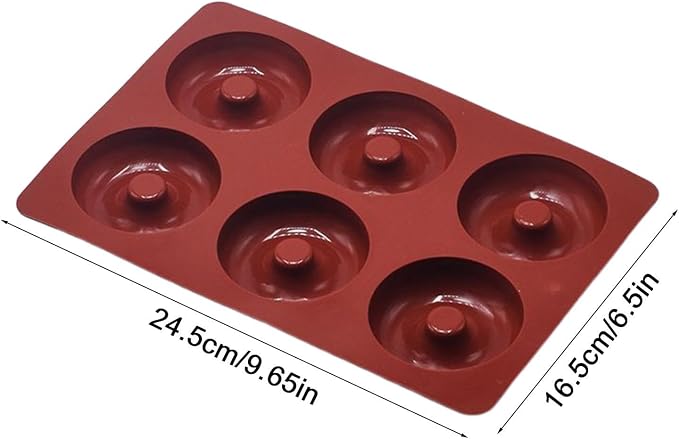 Donut Silicone Mold - Baking Pan | 6 or 12 Cavity Dessert Tray | Flexible Food Grade Silicone, Oven Microwave Safe, Easy Release Design, for Donuts Jelly Pudding & Homemade