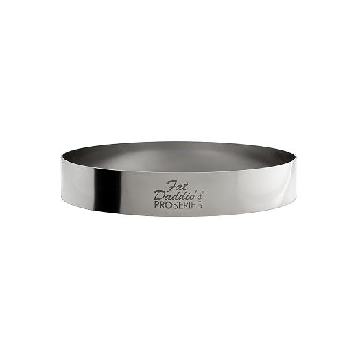 Fat Daddio's Stainless Steel Round Cake & Pastry Ring, 4 x 0.75 Inch