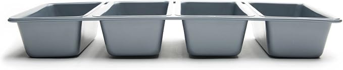 Fox Run Loaf Pan, Linked Non-Stick Mini Bread Pans, Set of 4
