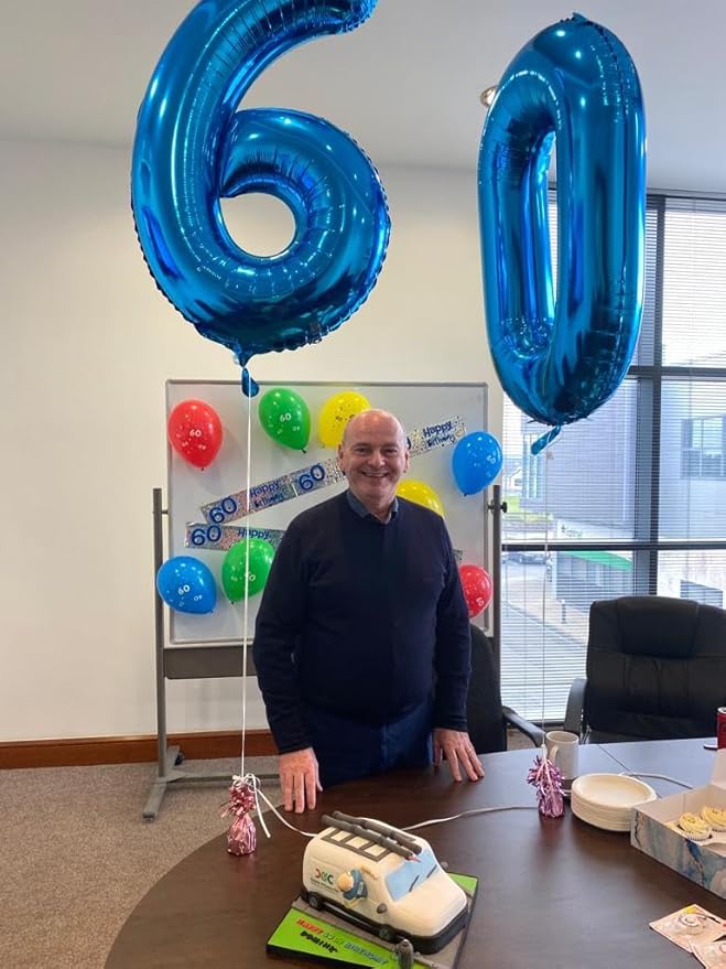 Metallic Blue Number 9 Balloon 40 Inch, 9th Birthday Party Decorations for Children, Giant 9 Foil Balloon for Party Supplies