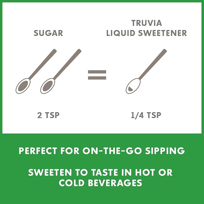 Truvia Zero-Calorie Liquid Sweetener from the Stevia Leaf, 2.7 Fl Oz bottle, Original flavor (Pack of 2)