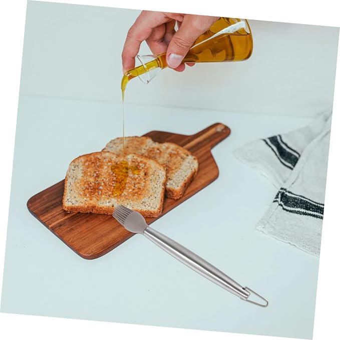 Stainless Steel Handle Silicone Basting Brush Heat Resistant Bbq Tool for Grilling Baking and Cooking Easy to Clean Non-melting for Marinades and Sauces