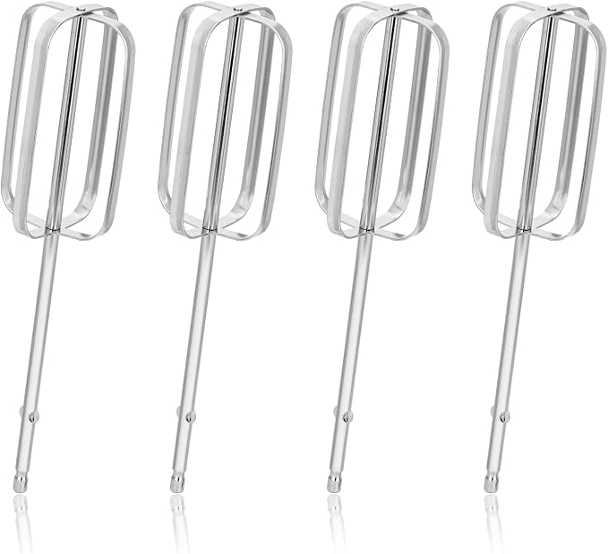 4pcs Hand Mixer Beaters Attachments, Stainless Steel Hand Mixer Replacement Beaters Electric Mixer Parts for Hamilton Beach Hand Mixer 62682RZ 62692 62695V 64699