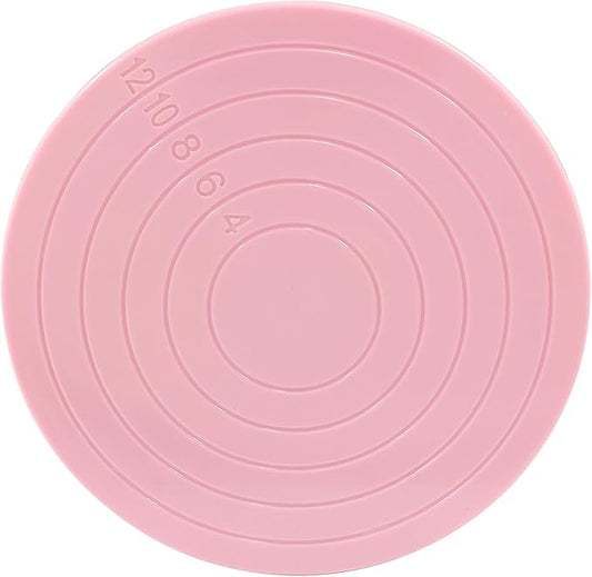 Bonsicoky 1 Pcs Cake Decorating Turntable - 5.5 Inch Revolving Cake Stand - Cookie Decorating Swivel Stand for Kitchen Cake Baking - Pink