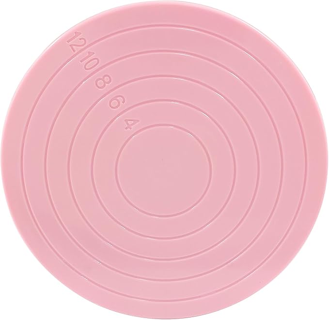 Bonsicoky 2 Pcs Cake Decorating Turntable - 5.5 Inch Revolving Cake Stand - Cookie Decorating Swivel Stand for Kitchen Cake Baking - Pink