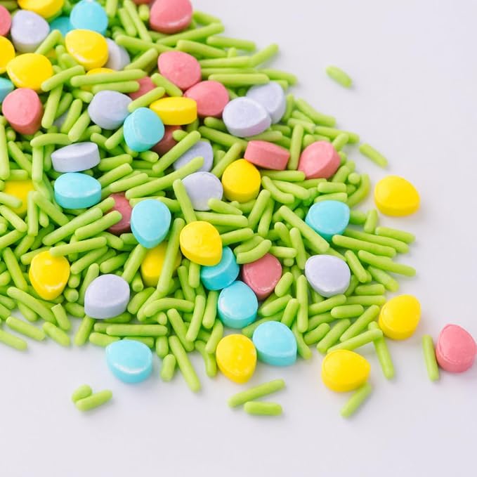 Sweets Indeed Easter Sprinkles, Spring Edible Sprinkle Mix, Perfect for Cake Decorations, Baking, Ice Cream, Cookies, Cupcake Topper For Birthday, Dairy Free, 4 ounces (Egg Hunt)