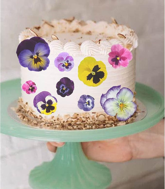 CHOCKACAKE Edible Flowers for Cake Decorating Topper Sunflowers for Cupcakes Drinks Decorations (28pcs)