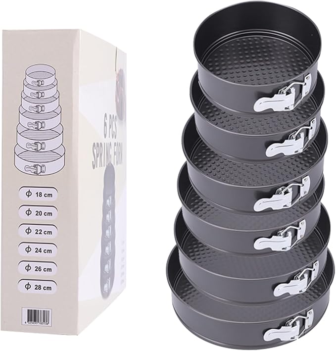Springform Pan, Nonstick Cake Pan, Round cheesecake pan with leak-proof non-stick bottom removable bakeware.Cheesecakes, Pizzas and Quiches. (7+8+8.5+9.5+10+11 Inches)