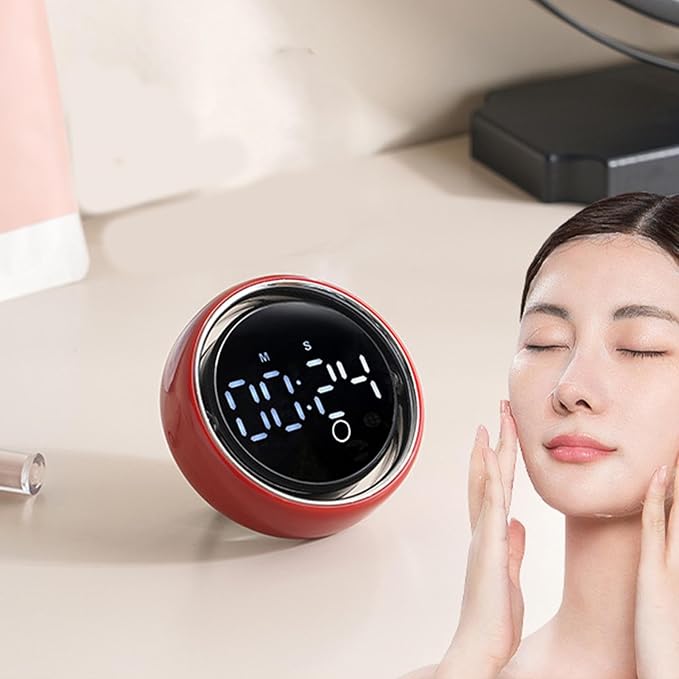 Magnetic Kitchen Timer - Smart Voice Activated Countdown Device | Digital Rotary Knob Magnet Timer | for Adults Chefs Student Study Fitness Baking Learning Teaching