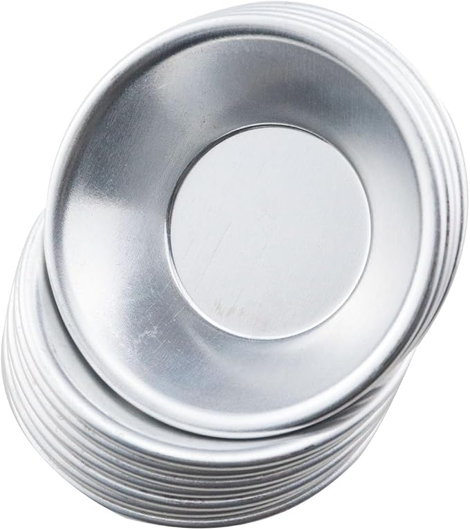 TAODAN 12PCS Aluminum Alloy Pudding Baking Moldlings Kitchen Baking Tool Tart Moldlings Suitable for Quiche and Pies