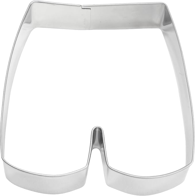 R&M Beach Day Cookie Cutter 5-Piece Gift Set - Includes Flip Flop, Swimsuit, Swim Shorts, Surfboard, Sunglasses Cookie Cutter with Recipe Card - Steel