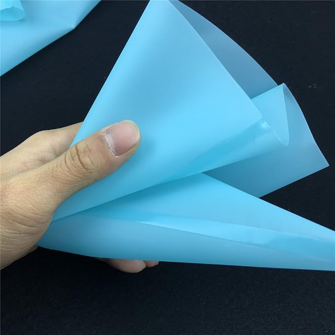 Joyeee Baking Piping Bags Reusable, 4 Pcs Cookie Chocolate Piping Bags 16 Inch 14 Inch 12 Inch 10 Inch, Thick Anti-Burst Pastry Bags for Cake, Hot Chocolate, Cupcake and Buttercream Frosting, Blue