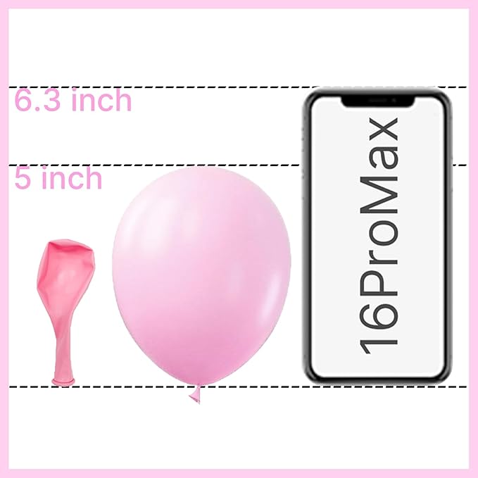 PartyWoo Baby Pink Balloons 100pcs 5 Inch Pastel Pale Light Pink Balloons for Baby Shower Gender Reveal Engagement Bachelorette Wedding Bridal Shower Easter Birthday Party Decorations Pink-Q05