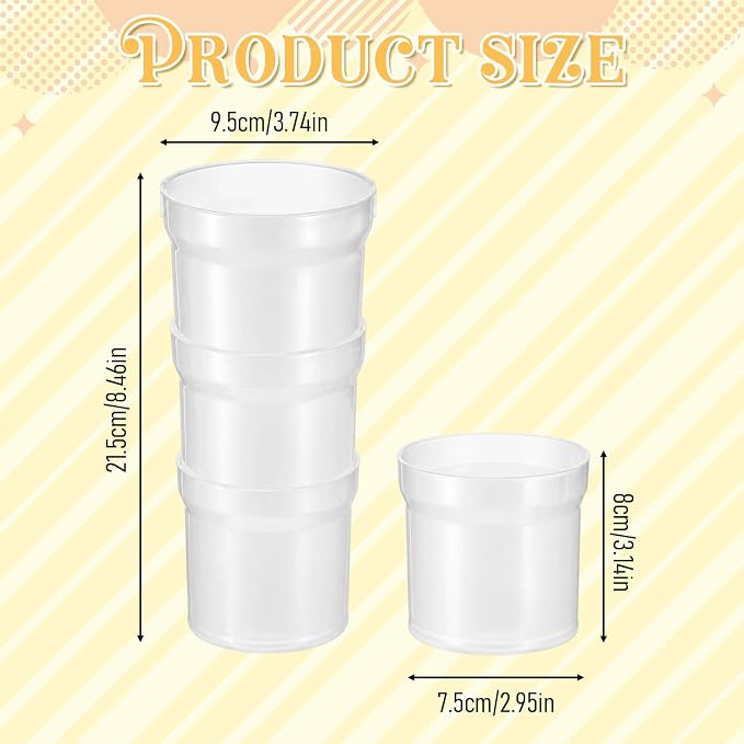 Cake Piping Bag Holder Piping Bag Filling Stand Adjustable Height | Plastic Piping Bag Stand for Filling Cake Decoration Tools Translucent, Clear Cream Icing Bags Rack for Home Bakers Chefs