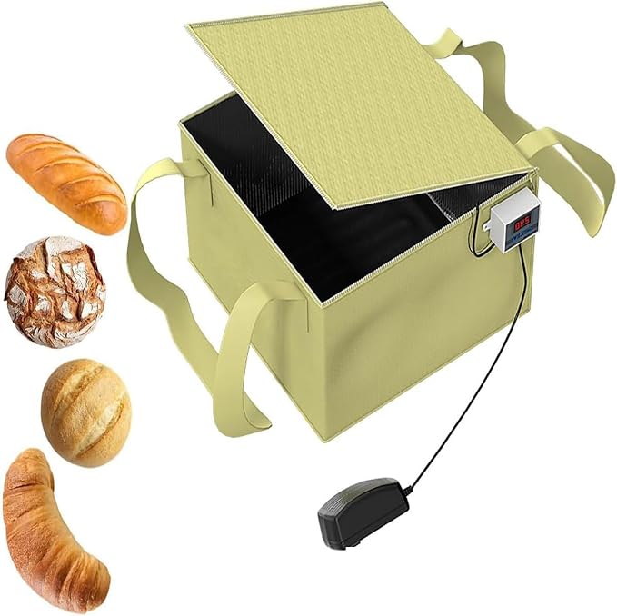 Dough Proofer with Heater - Low-Temperature Control Range (-50~110°C) - Sourdough Bread Making Tools Kit - Ideal for Home Natto Maker & Rice Wine Maker - Fold Proofer for Perfect Fermentation