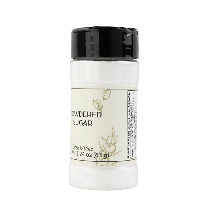 Olive & Vine Powdered Sugar, Sweet Flavor, For Baking & Desserts, Rich Tradition, Authentic Taste, For Global Recipes (2.24 Ounce)