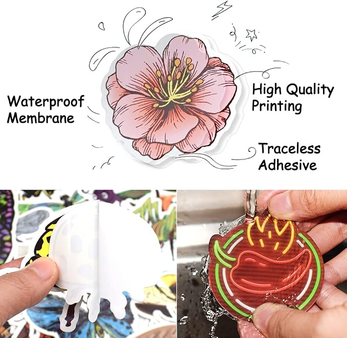 50 Pcs Insect Stickers for Kids Teens Water Bottles Laptops Scrapbook Decoration Party Favors Classroom Rewards Butterfly Ladybug Bug Theme Waterproof Vinyl Decals