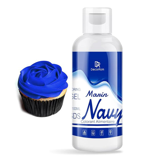 Gel Food Coloring - Vibrant Gel Food Coloring for Baking, Cake Decorating, Easter Egg - Concentrated Flavorless Edible Food Color Dye for Icing, Fondant, Drinks, Cookie, DIY Crafts - 4.5 oz (Navy)