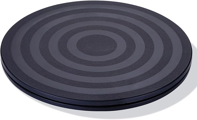 8 Inch Lazy Susan Turntable Organizer 2Pcs, Eichzer Premium Heavy Duty Rotating Swivel Stand with Steel Ball Bearings for Model/Rotating Plants/Crafts Stand/TV/Monitor/Laptop (360˚ Rotation)