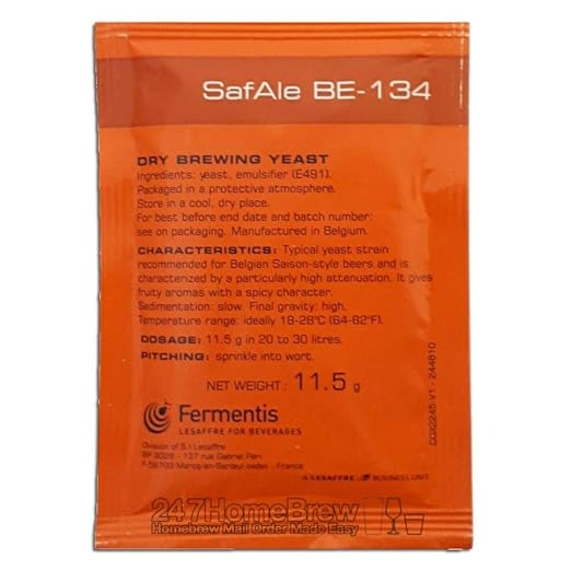 Fermentis SafAle BE-134 Dry Brewing Yeast – 11.5 g Sachets, Pack of 2 – Sold by North Mountain Supply