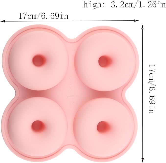 4 Cavity Donut Silicone Chocolate Molds Doughnut Pan Baking Mold For Chocolate Candy
