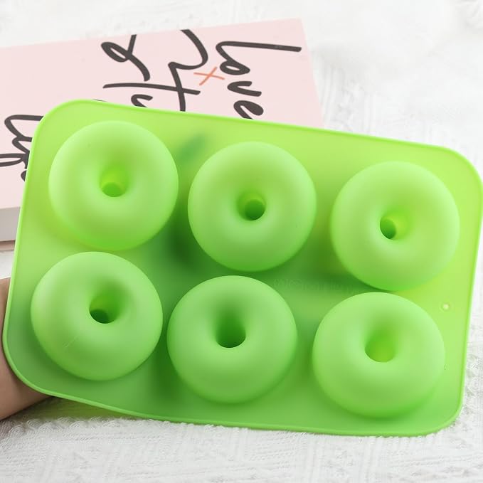 6 Cavity Donut Silicone Chocolate Molds Doughnut Pan Mold For Chocolate Candy Set Of 2