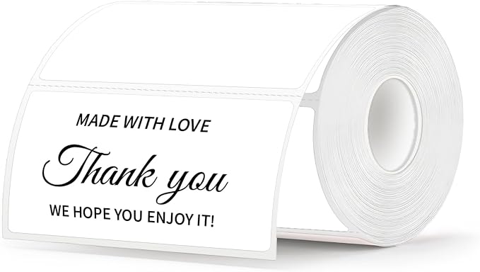 500 Labels/Roll 2" x 4" White Thermal Labels, Self-Adhesive Rectangle Thermal Sticker for Shipping, Address, Barcode, Mailing, FNSKU, Organization