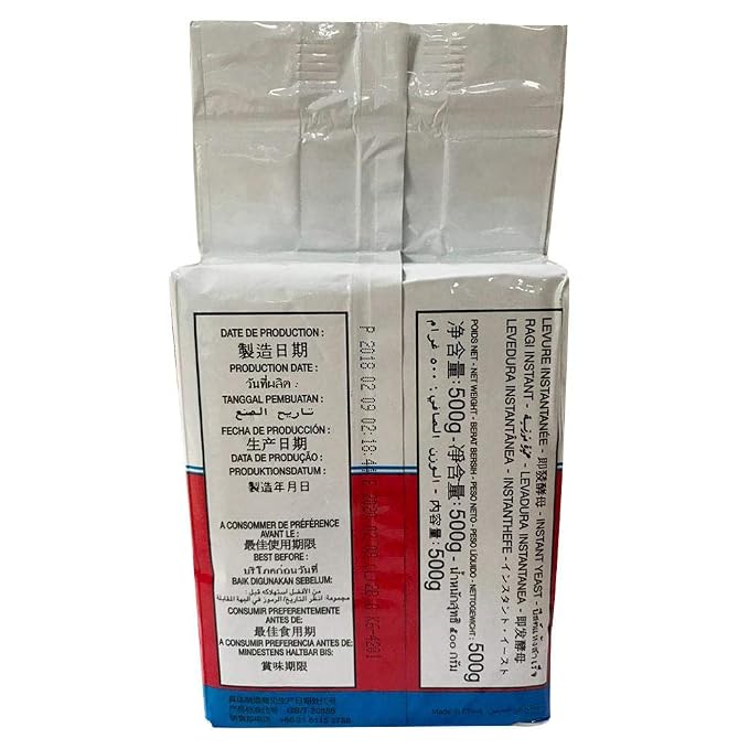 LLDWORK 500g Instant Yeast Active Dry Yeast High Glucose Tolerance Bread Yeast Baking Supplies for Kitchen Household