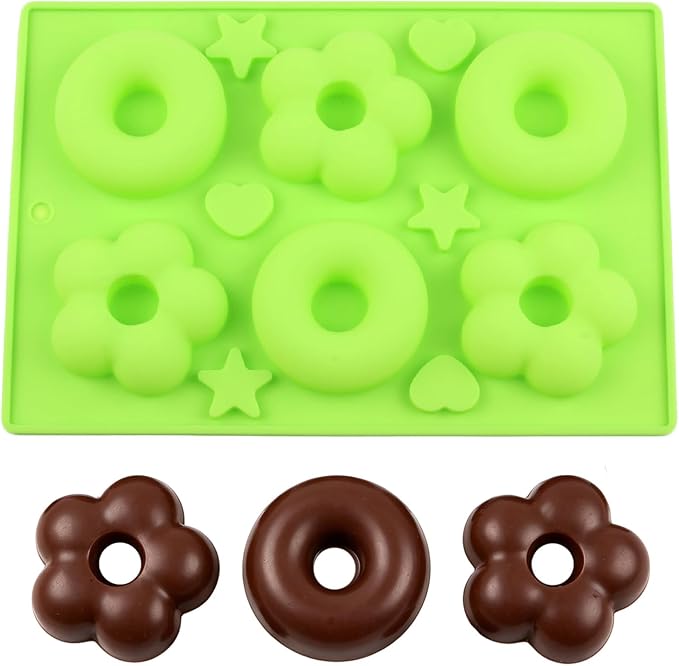 6 Cavity Flower Donut Silicone Chocolate Molds | For Candy Chocolate Cake Decoration