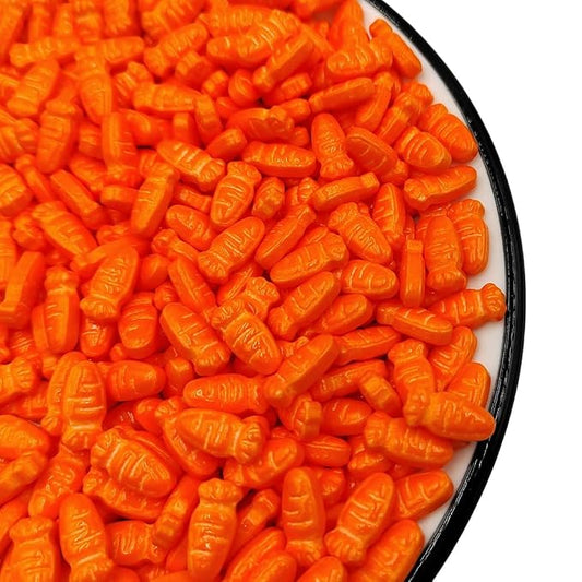 Homankit Carrot Sprinkles for Cake Decorating, Easter Sprinkles, Edible Carrot Cake Decorations for Easter Cupcake Toppers Baking Cookie Ice Cream Dount Dessert Decoration 3.5oz