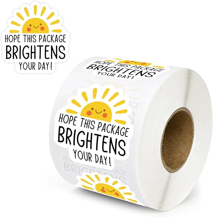 500Pcs Cute Thank You Stickers Lable, Small Businesses Online Retailers Sealing Packaging Stickers, Envelopes Sticker, Bakeries Handmade Sticker, Hope Brightens Your Day