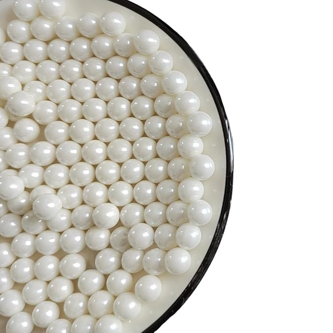 Homankit White Pearl Sprinkles Edible Pearls for Cake Decorating, 10mm 120g/4.23OZ Sugar Pearls Cake Decorations for Baking Cookie Cupcake Toppers Ice Cream Toppings Birthday Wedding Supplies