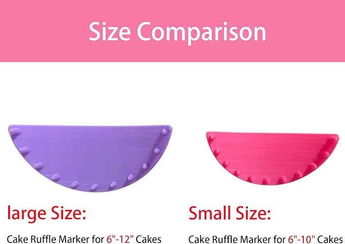 2 PCS Cake Arch Guide Tool, Cake Piping Guide Tool, Ruffle Guide Stencil, Cake Decorating Tools, Cake Ruffle Marker for 6"-10" Cakes