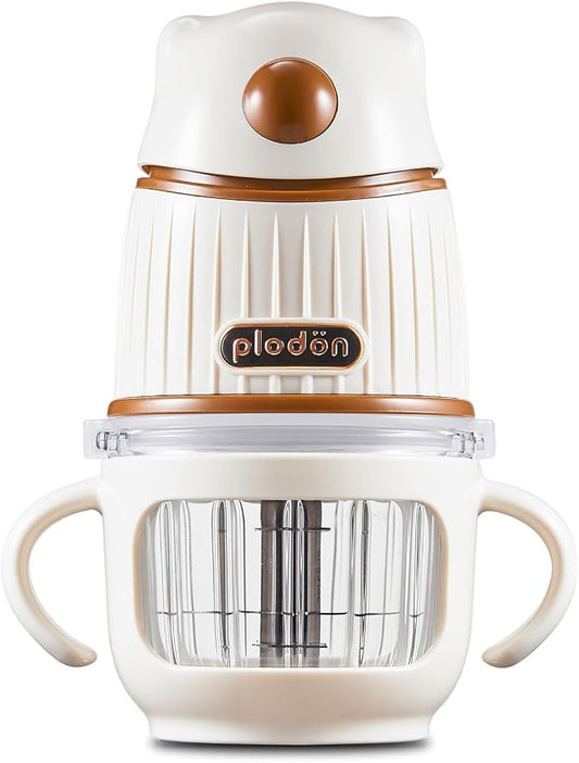 Baby Food Maker with Glass Bowl& 316 Stainless Steel Blades, Baby Food Processor for Infants 6+ Months, BPA-Free One-Step Blender for Homemade Stage 1 2 3 Puree, Dishwasher Safe, White