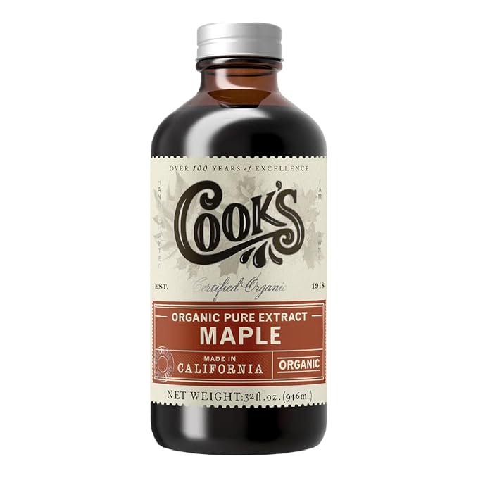 Cook's, Organic Maple Extract, from Vermont's Maple Trees, for Baking, Making Maple Syrup, and Cooking, 32 oz