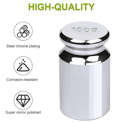 7 PCS Calibration Weights, Scale Weight Set 1g 2g 5g 10g 20g 50g 100g, Carbon Steel Small Weight for Digital Scale, Gram Scale Balance, Jewelry Scale (Silver)