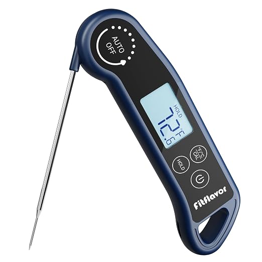 Instant Read Meat Thermometer Digital, 0.5S Instant Read Thermometer for Cooking Grill Candy Oil Food Meat Kitchen Baking BBQ, K Sensor Accuracy ±0.5°F Backlight Calibration Waterproof (11K-1)