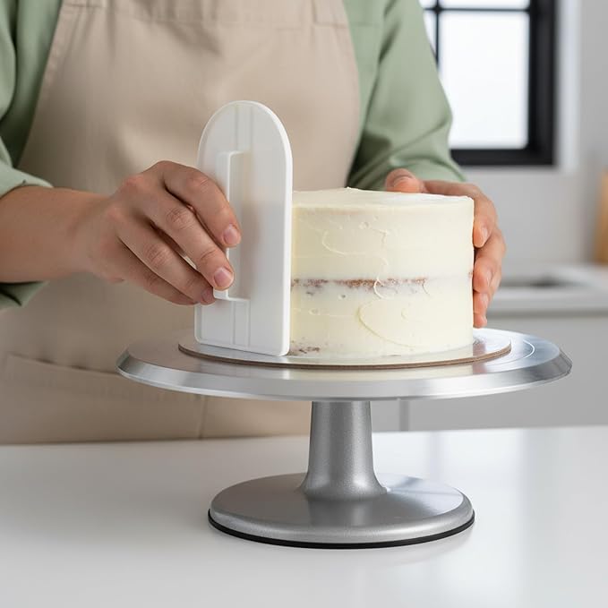 3 Pcs Fondant Smoothing Tool Cake Decoration Icing Smoother Polisher Paddle Fondant Polisher Finisher Sugarcraft Scraper Tool 14.5 x 8 cm/5.7" x 3.1" White