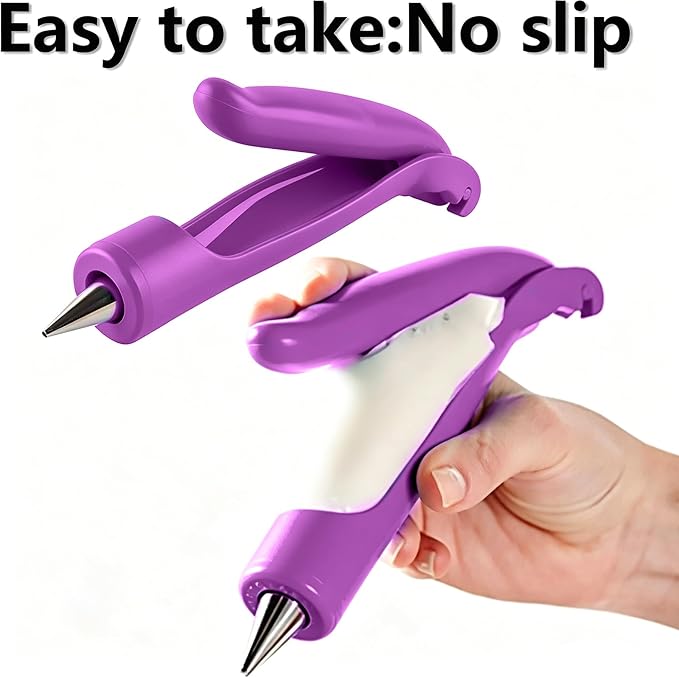 Cake Decorating Pen Tool Kit Pastry Bag DIY Cake Deco Tools Kit Pastry Icing Pen Piping Kit Bags(Purple)