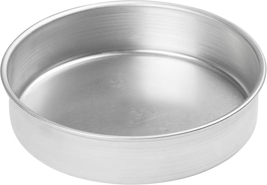 Winco Heavy-Duty Round Aluminum Layer Cake Pan, 8" x 2"