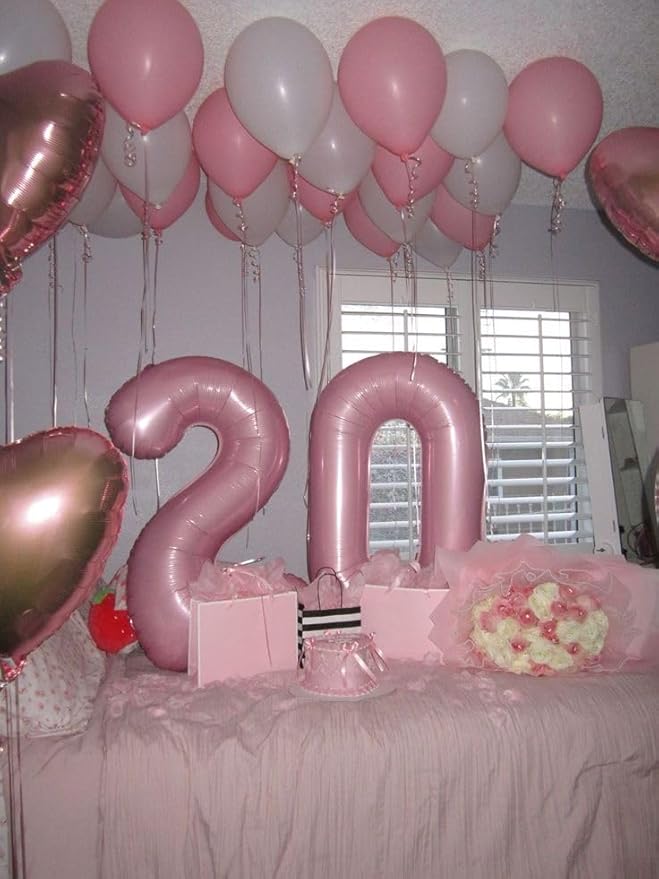 Balloon Number 30, 40 Inch Happy 30th Birthday Decoration for Her Him, Pastel Pink Foil Number Balloons for Celebration Engagement Memorial Day's Big Event Supplies