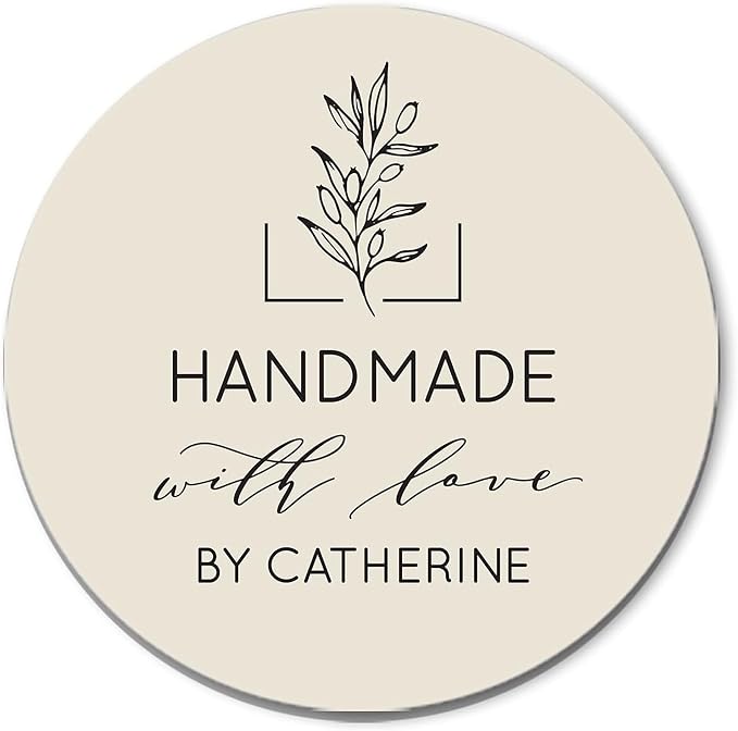 Made with Love Stickers, Handmade Gift Stickers, Personalized Food Labels, Favor Labels, Baked Good Stickers