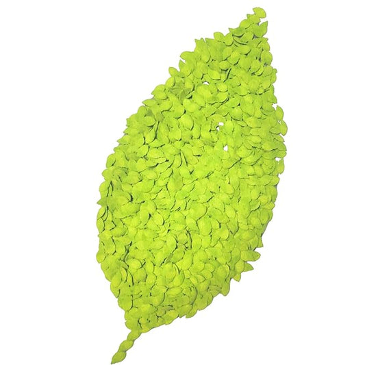 Edible Sugar Grass Green Mini Leaf Sprinkles Cake Cupcake Toppers Cookie Decorations Sweet Dessert Sprinkle for Cake Decorating, 3.4 oz