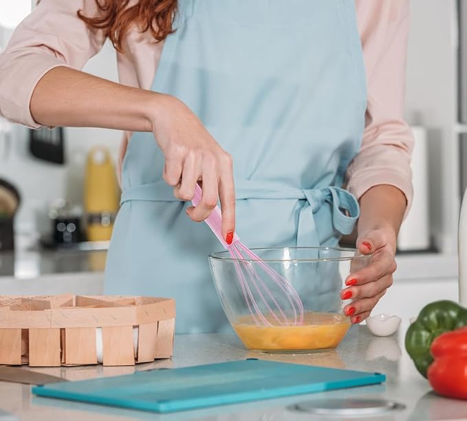 Silicone Whisk,6.7in,Set of 12 | Non Scratch,Balloon Egg Beater,Blending,Whisking,Beating