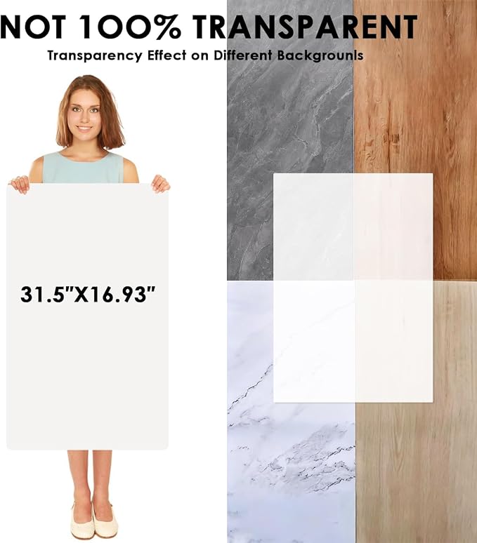 Extra Large Silicone Mat, Food-Grade Flexible Silicone Table Mats for Kids Non-Slip Placemat Waterproof Heat Insulation Countertop Protector Pastry Mat Silicone Pad, 31.5''x17'' Transparent