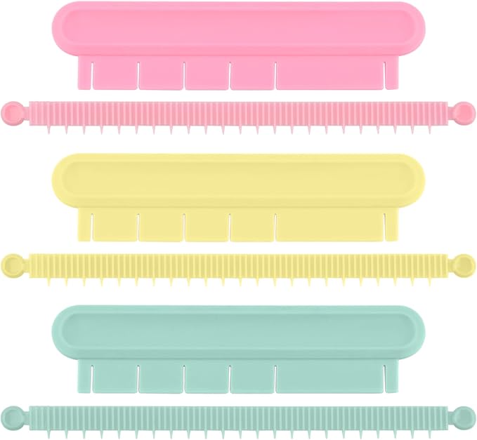 Cake Arch Guide Tool Set, 3 Pack Adjustable Arc Rulers with 3 Straight Rulers, 14 Width Settings, Flexible Plastic Guides for Buttercream Fondant and Royal Icing Layout Marks