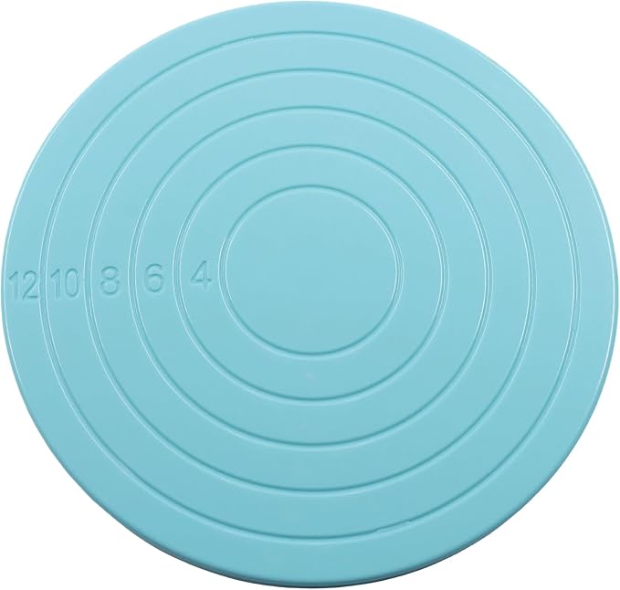 Bonsicoky 1 Pcs Cake Decorating Turntable - 5.5 Inch Revolving Cake Stand - Cookie Decorating Swivel Stand for Kitchen Cake Baking - Blue