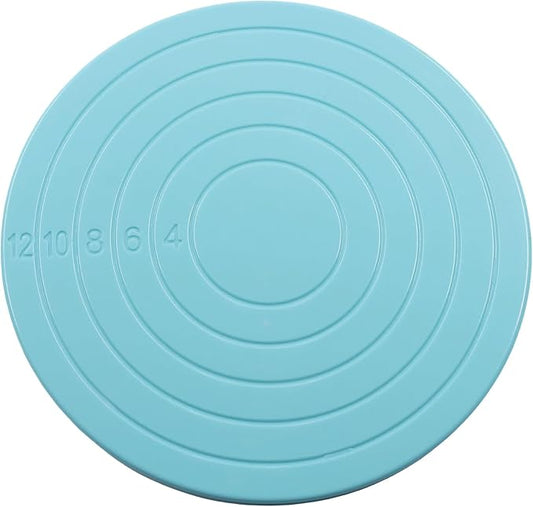 Bonsicoky 1 Pcs Cake Decorating Turntable - 5.5 Inch Revolving Cake Stand - Cookie Decorating Swivel Stand for Kitchen Cake Baking - Blue