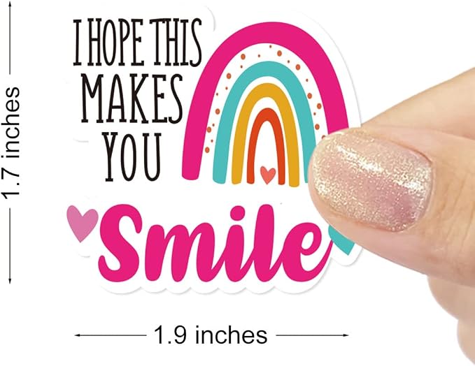 I Hope This Makes You Smile Stickers,Cute Smile Small Business Sticker for Mail Envelopes Package Packing 500 Labels Per Roll