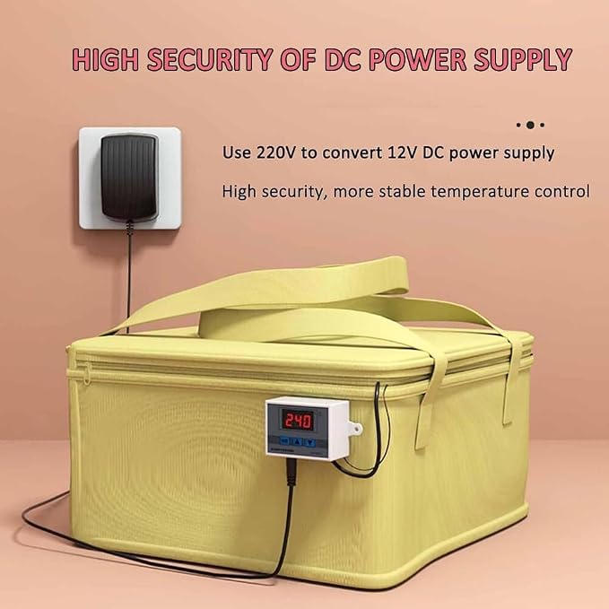 Dough Proofer with Heater, Fold Dough Proofing Box, -50~110°C Accurate Temperature Control, Reusable Sourdough Bread Making Tools Kit, for Making Bread, Yogurt, Natto, Fermentation
